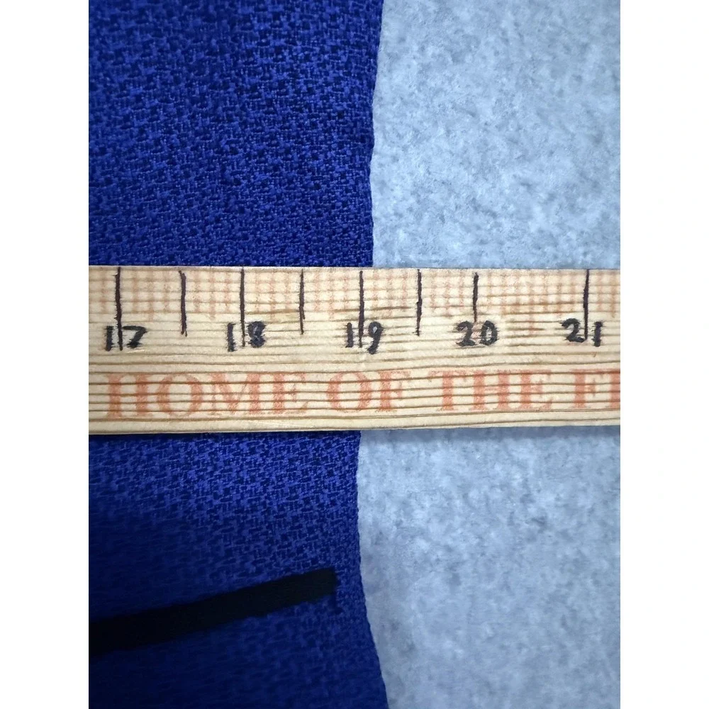 Le Suit Blazer Jacket Womens 12 Blue‎ Quebec Textured 3 Button Lined Career Work